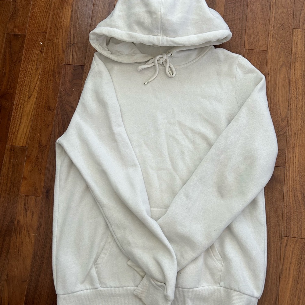 Men's White Hoodie Sweater